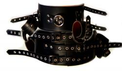 Wide Leather Bondage Belt